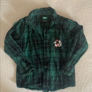Ninja Crew Green Plaid Shirt